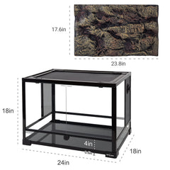 REPTI ZOO ventilated top supports airflow and light integration.