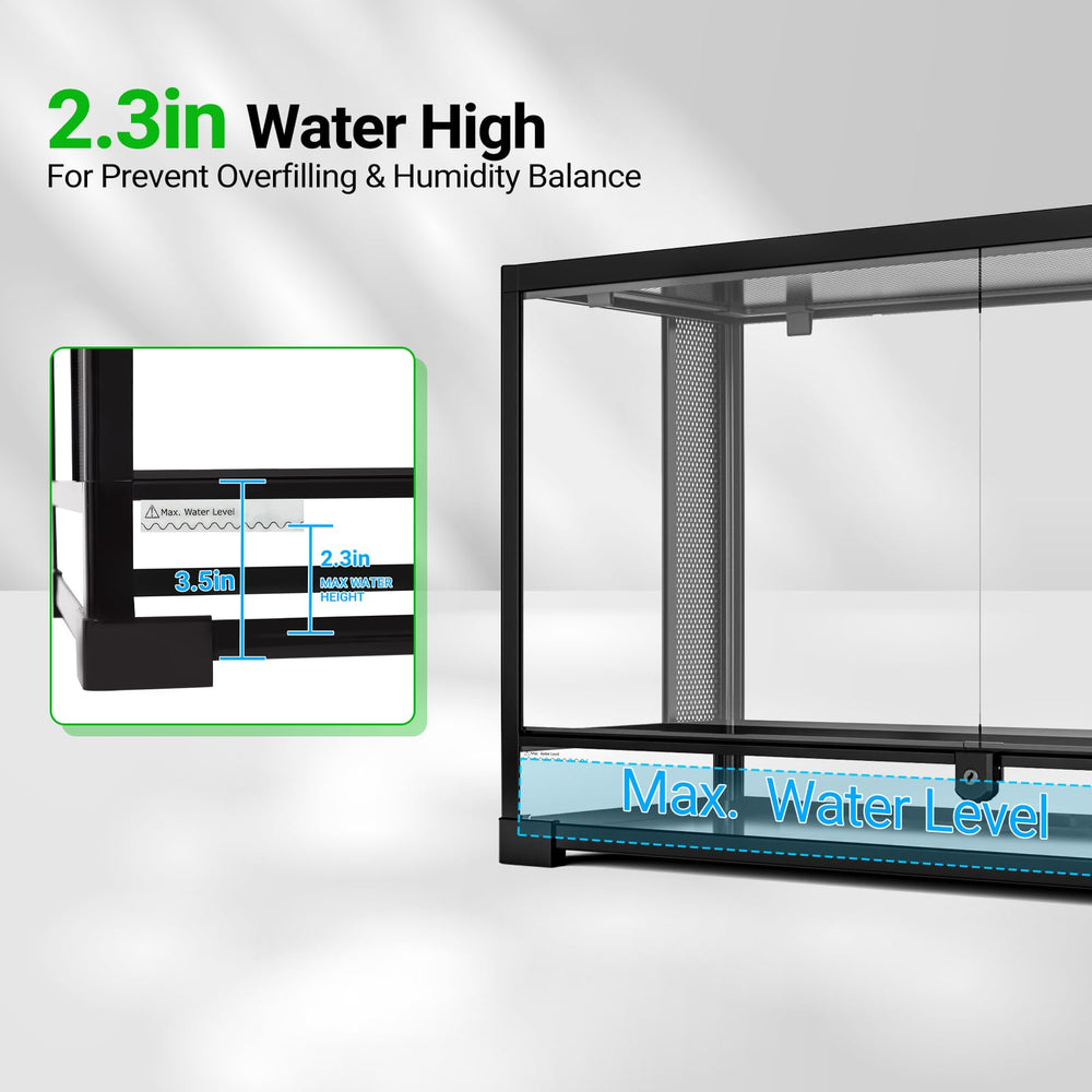 REPTI ZOO 50 gallon terrarium 2-in-1 switch enables easy environment customization