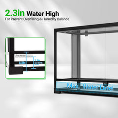 REPTI ZOO 50 gallon terrarium 2-in-1 switch enables easy environment customization
