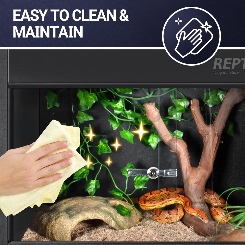 REPTI ZOO 50-gallon enclosure mesh top vent promotes healthy air exchange