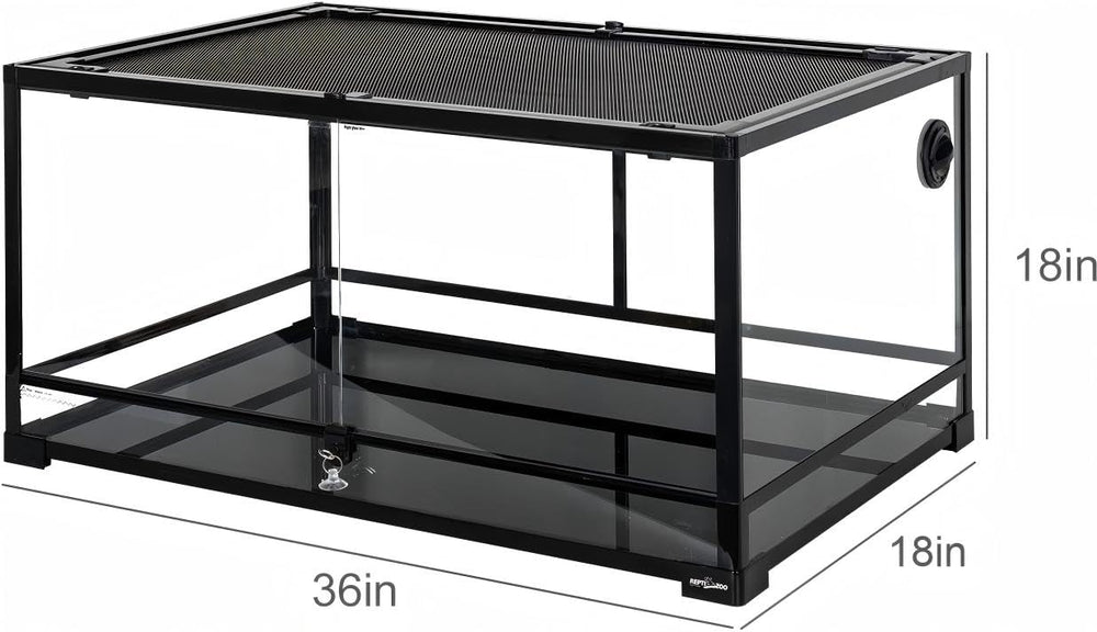 REPTI ZOO 36x18x18 dimensions provide ample space for diverse species