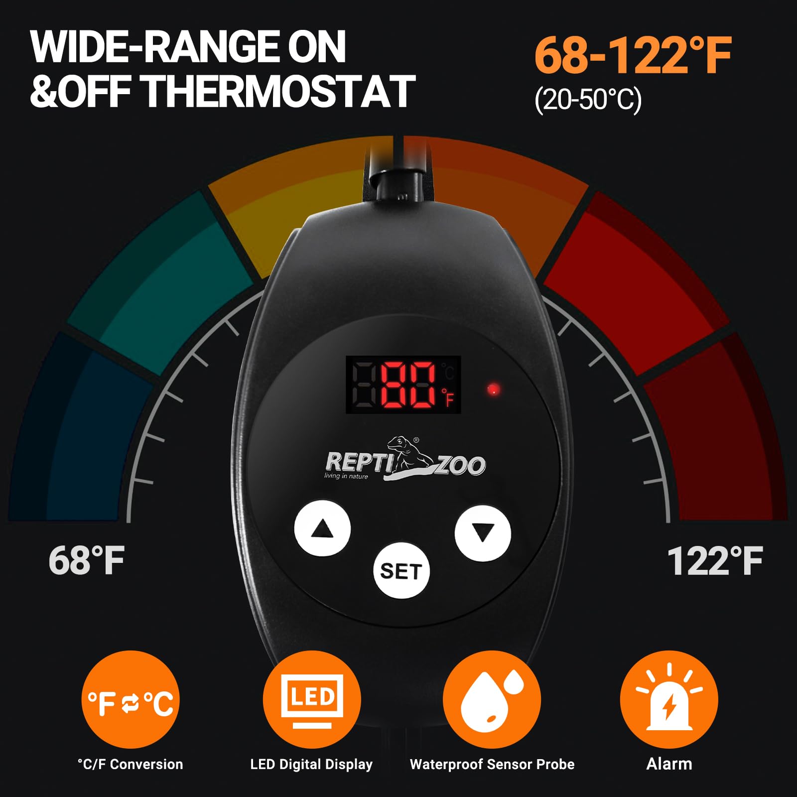 REPTI ZOO 6x8 heat pad provides 24/7 warmth without disturbing sleep