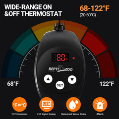 REPTI ZOO 6x8 heat pad provides 24/7 warmth without disturbing sleep