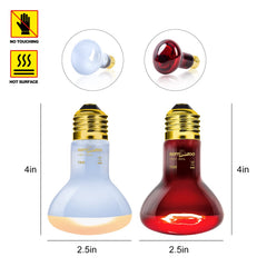 REPTI ZOO 75W nightlight-heat bulb emits gentle nighttime warmth