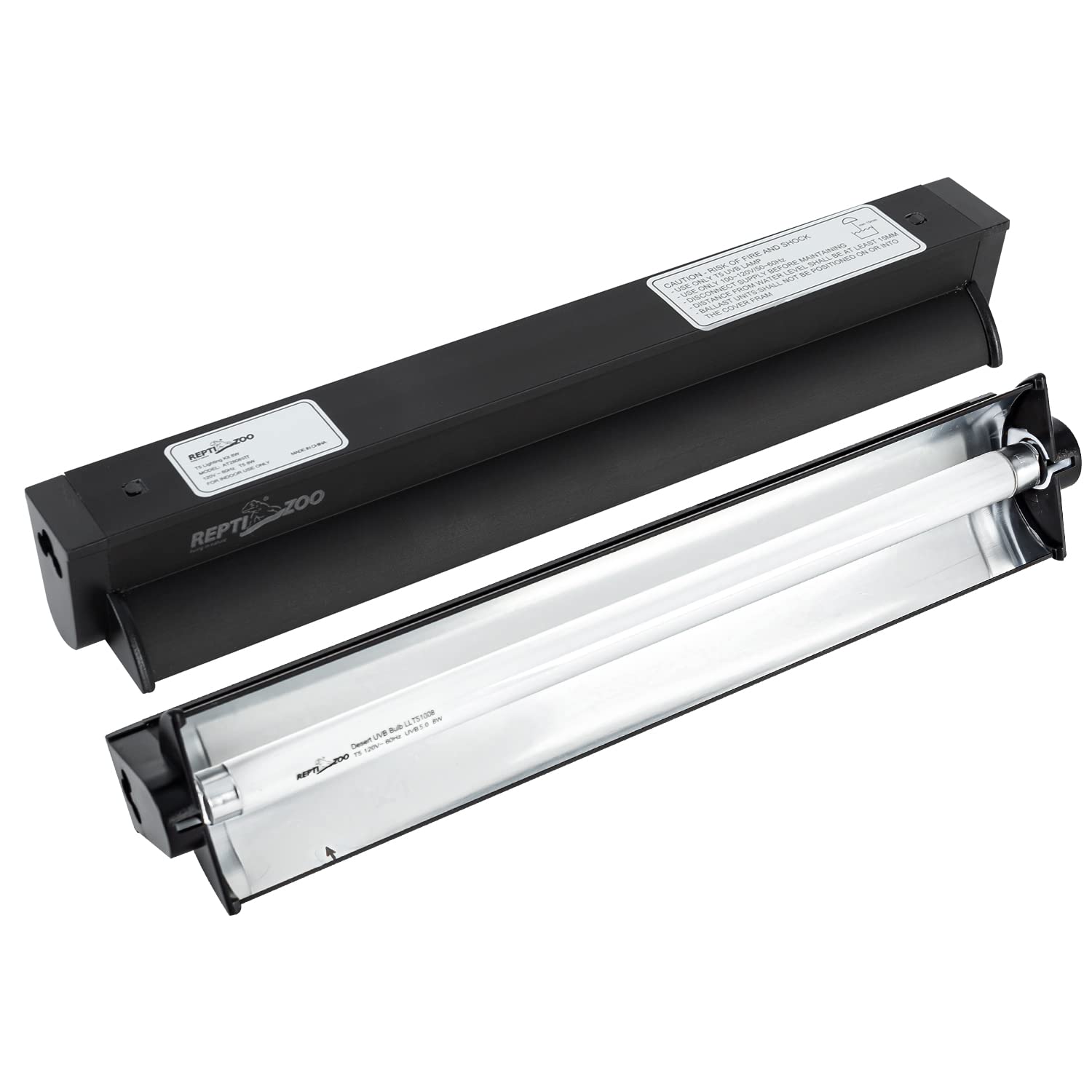 REPTI ZOO 8W T5 HO UVB lighting kit for compact terrariums with bright output.