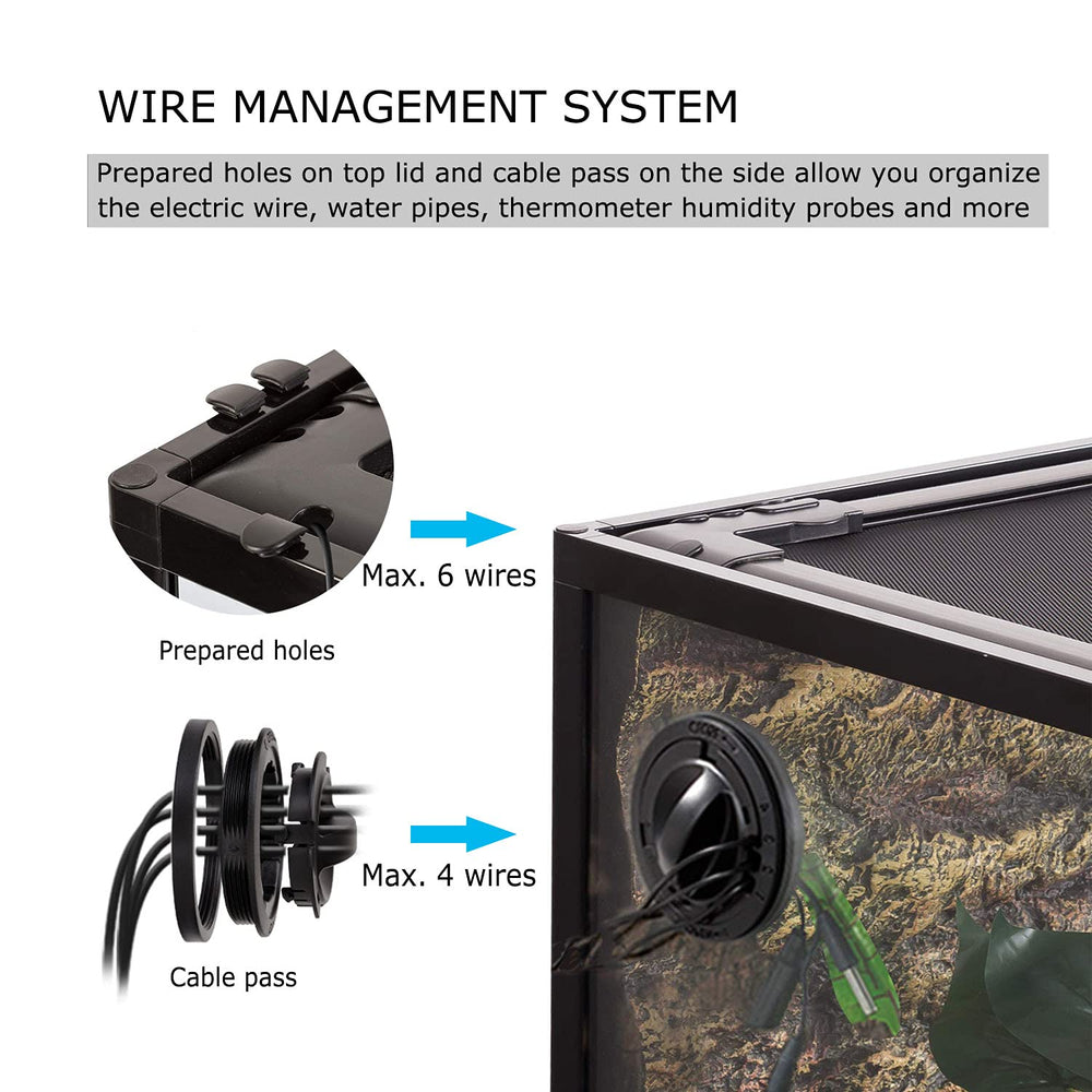 REPTI ZOO anti escape lid security buckle prevents escapes and accidental openings