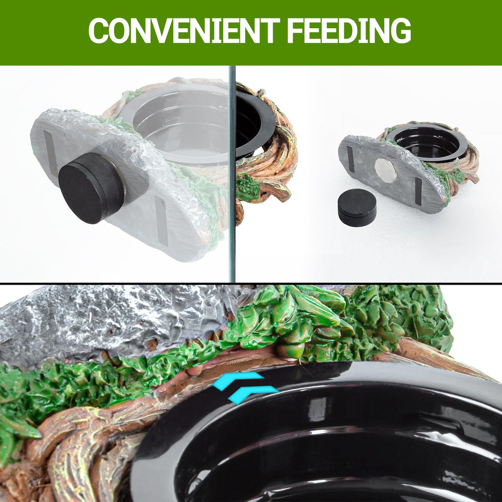 REPTI ZOO anti-slip pads mounted under the ledge for stability