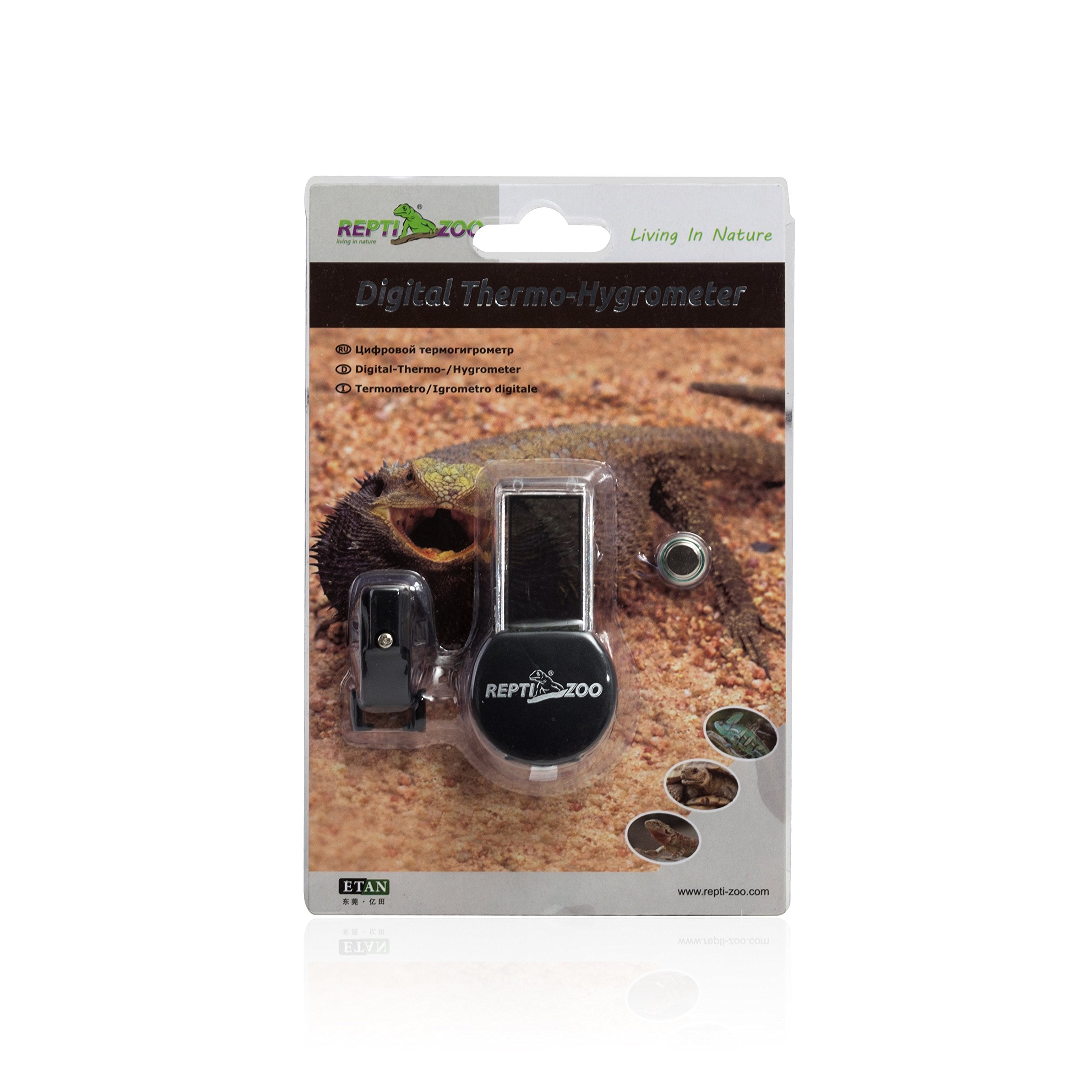 REPTI ZOO battery included for ready-to-use power in your terrarium.