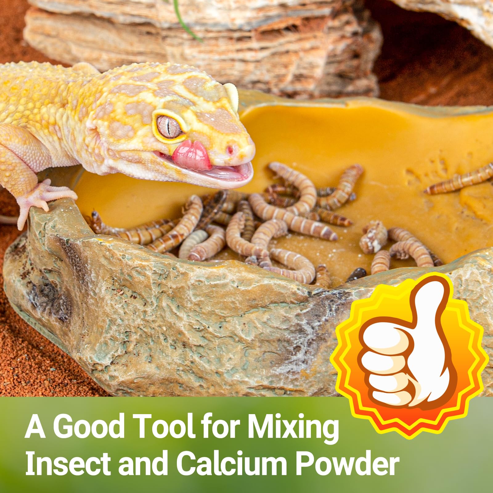 REPTI ZOO bottom storage keeps extra powder to minimize waste