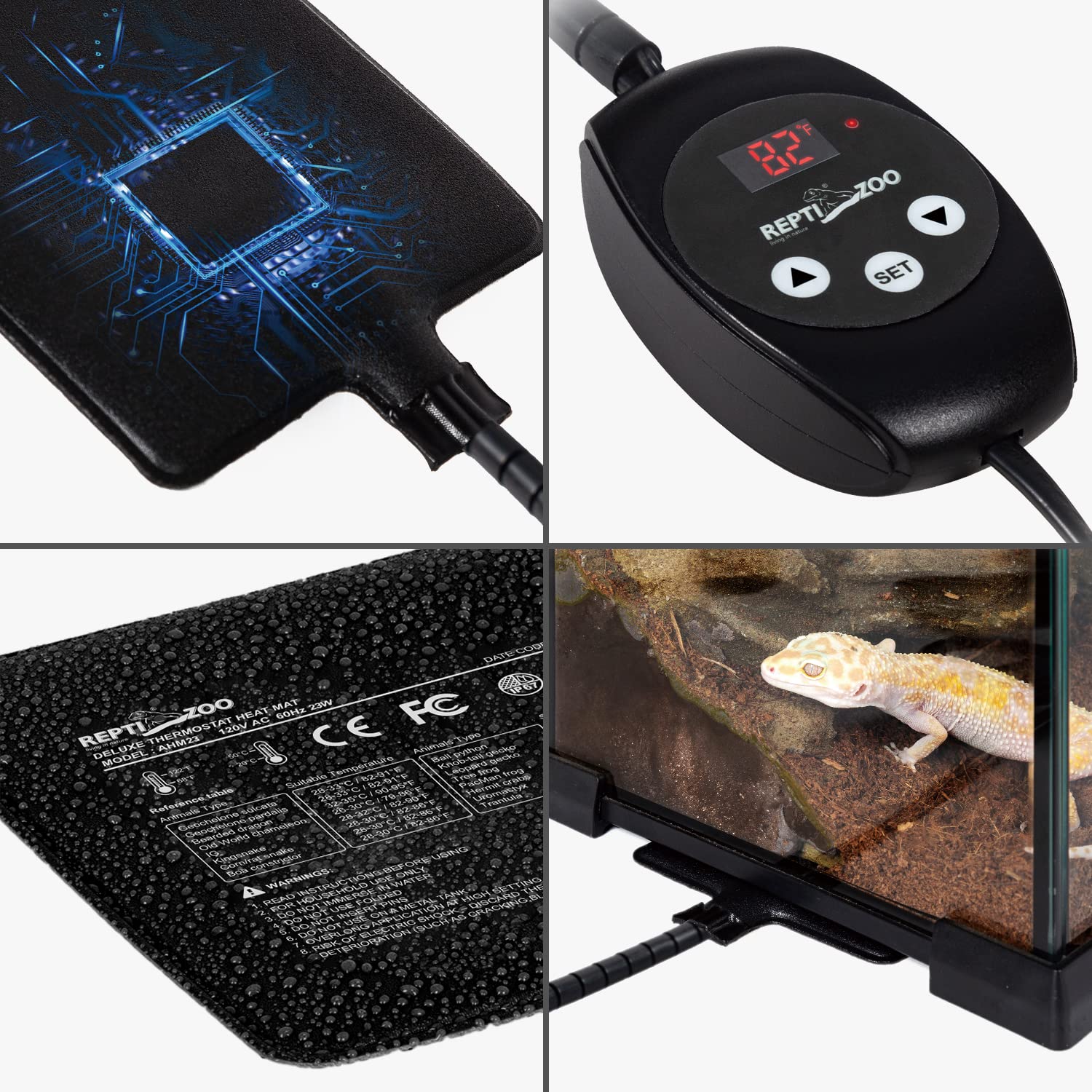 REPTI ZOO carbon film heating material for fast, even heat
