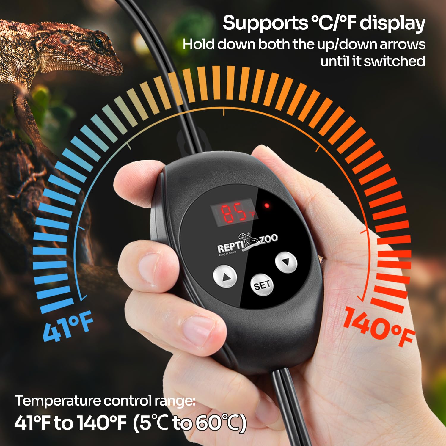 REPTI ZOO ceramic socket supports up to 150W bulbs