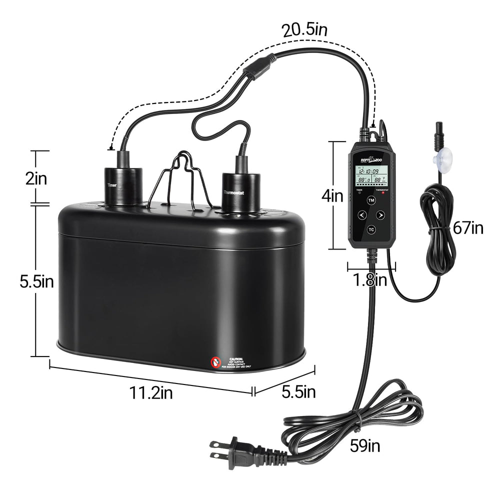 PID dimming thermostat panel for precise reptile enclosure control
