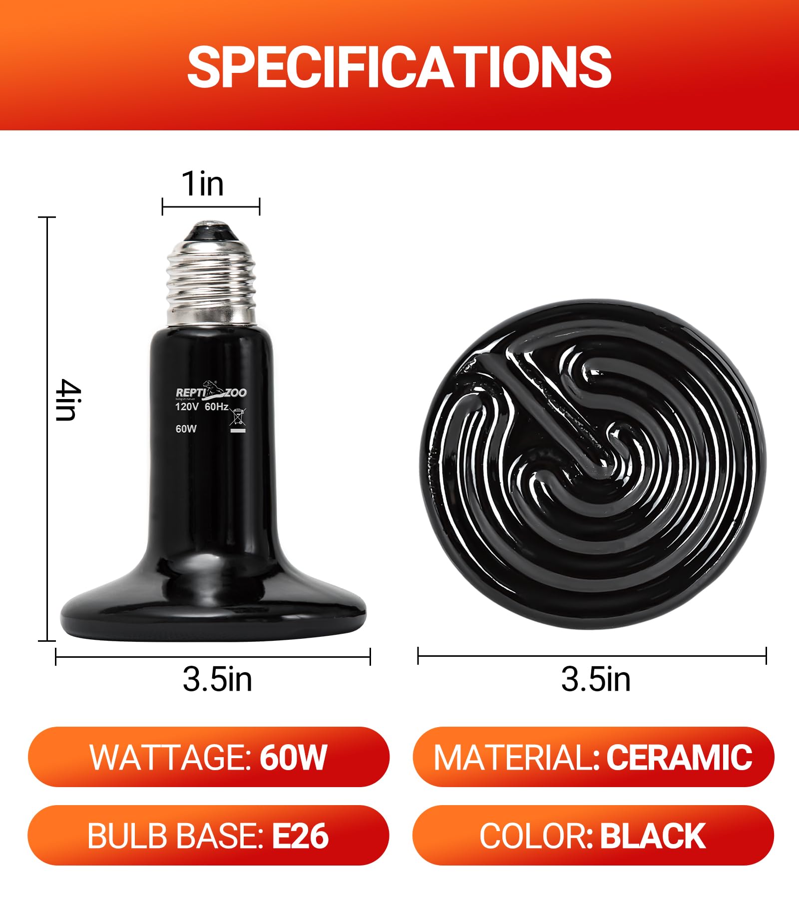 REPTI ZOO crack-resistant ceramic material ensures long-lasting performance in humidity