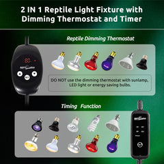 REPTI ZOO thermostat-dimming side ready for precise temperature adjustments.