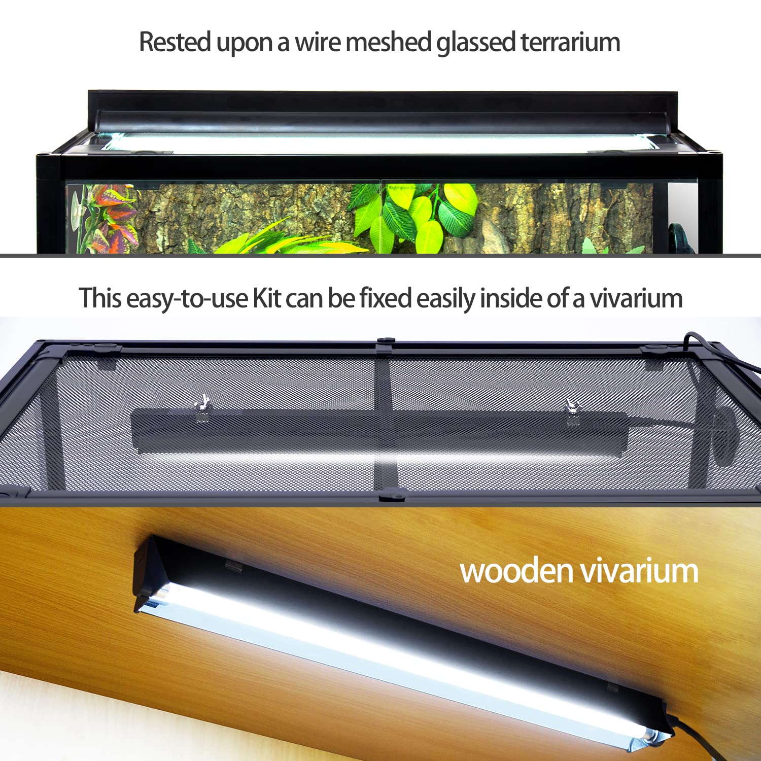 REPTI ZOO curved reflector closeup, enhanced light distribution