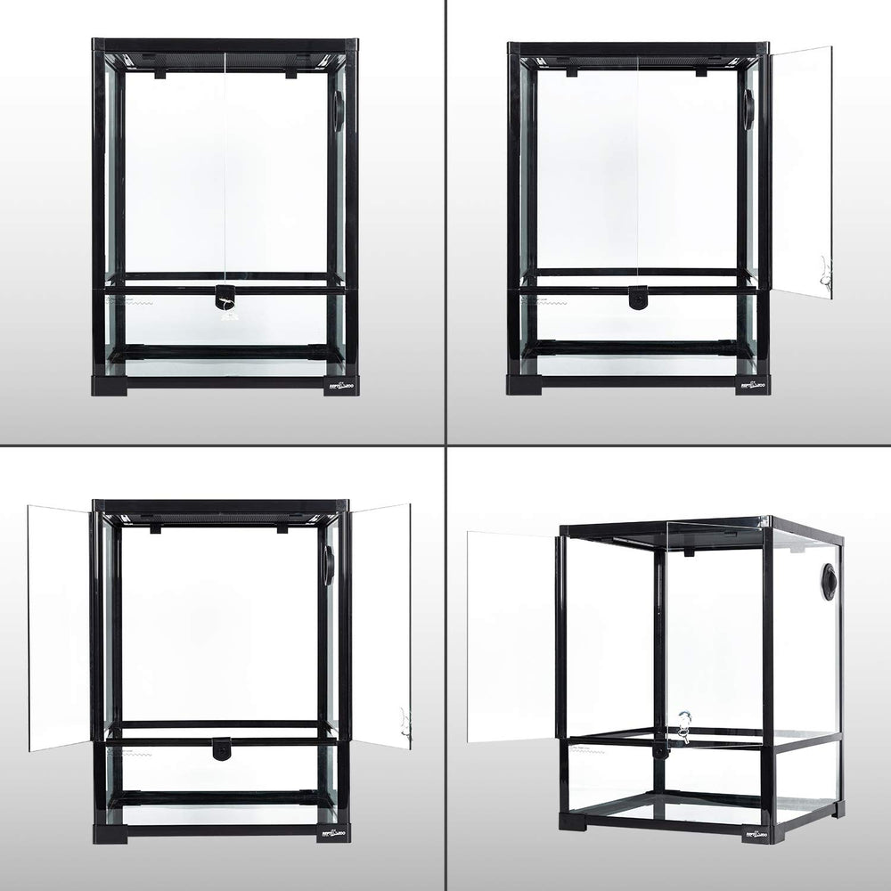REPTI ZOO double hinge front doors prevent escapes during maintenance