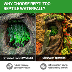 REPTI ZOO Dual feeding dishes support drinking and feeding at one station.