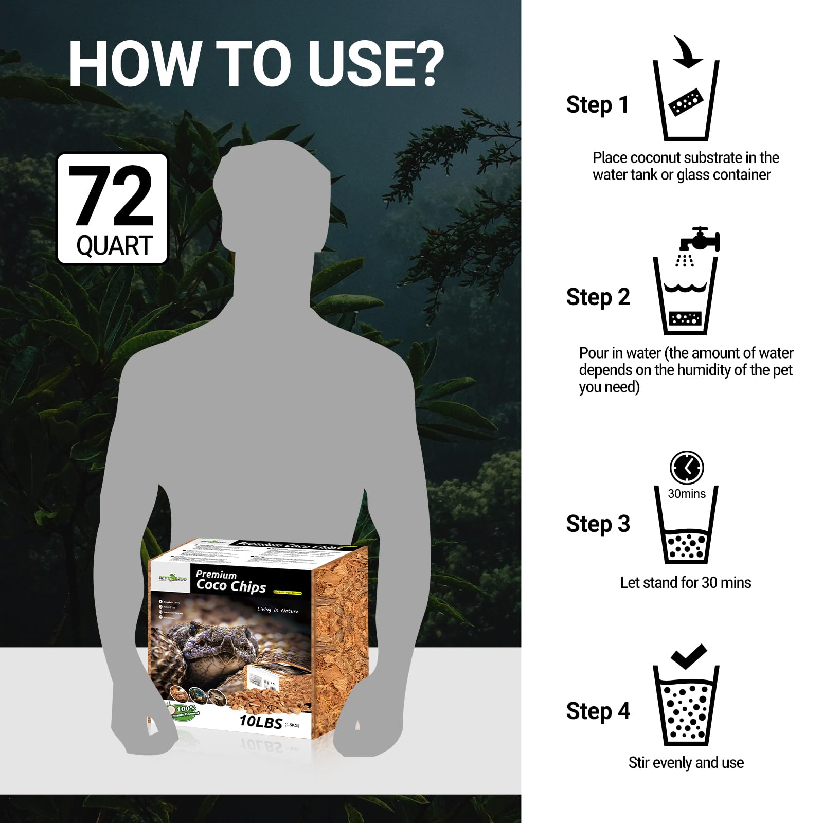 REPTI ZOO easy to moisten and use for terrarium setup.