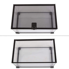 REPTI ZOO top with feeding hole and ventilation for airflow.