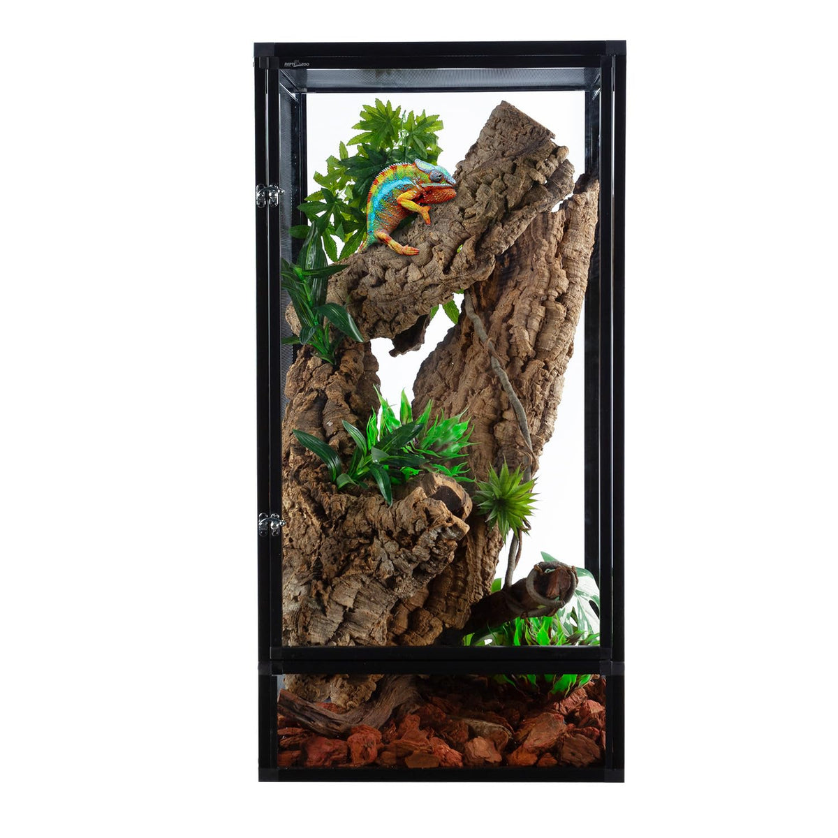 REPTI ZOO front-opening cage for easy feeding and cleaning.