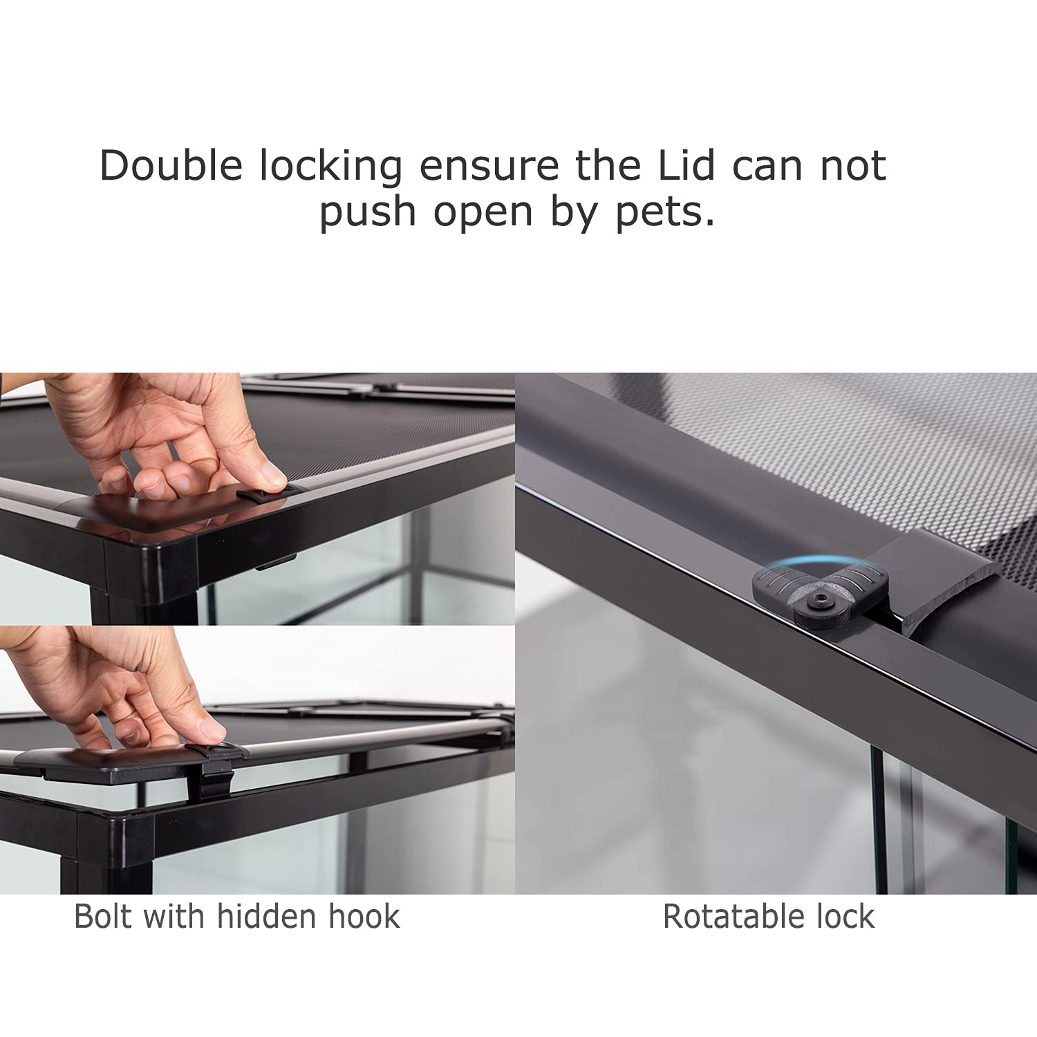 REPTI ZOO front opening doors enabling easy feeding and decoration