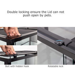 REPTI ZOO front opening doors enabling easy feeding and decoration