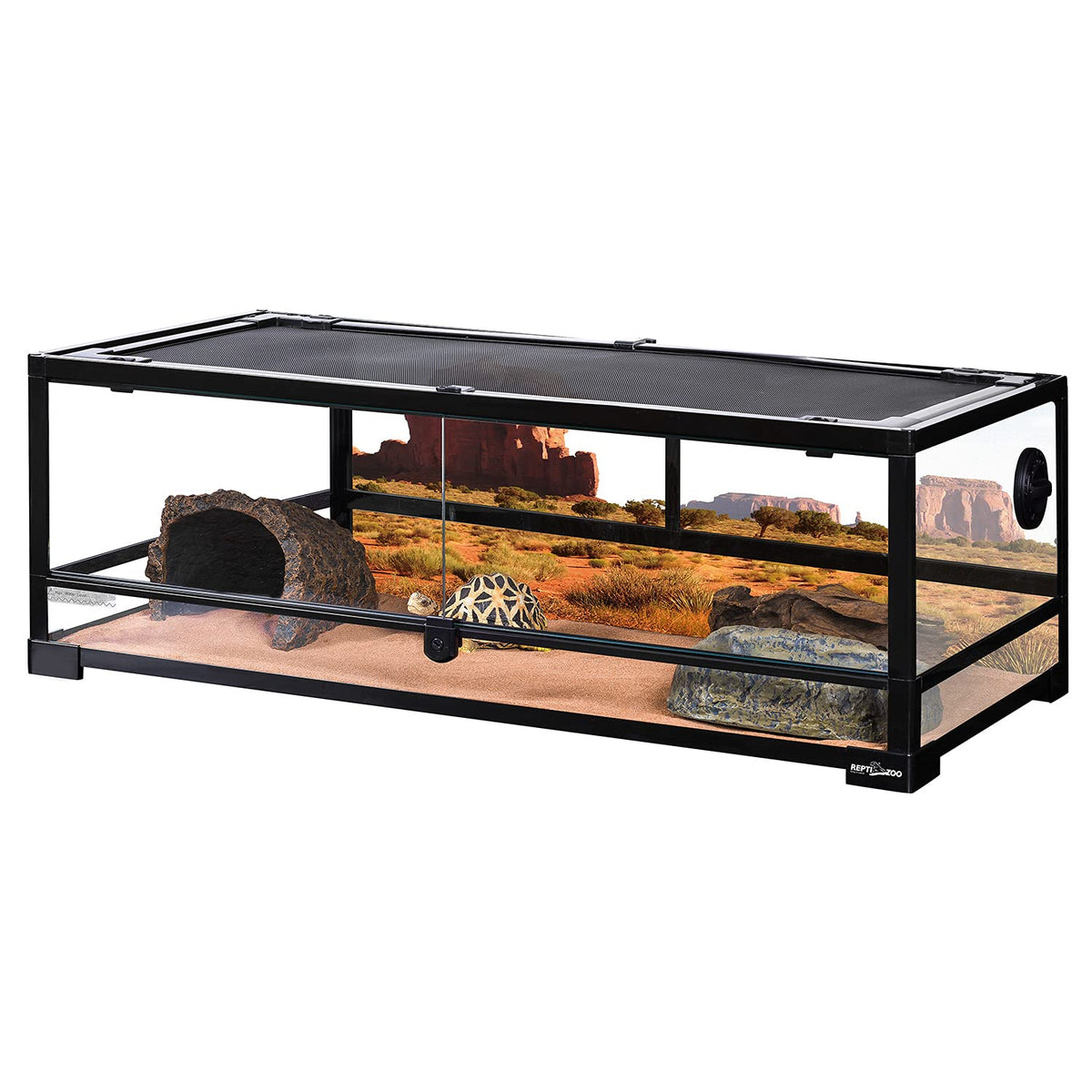 REPTI ZOO full glass 35 gallon tank front view for clear viewing of your reptile