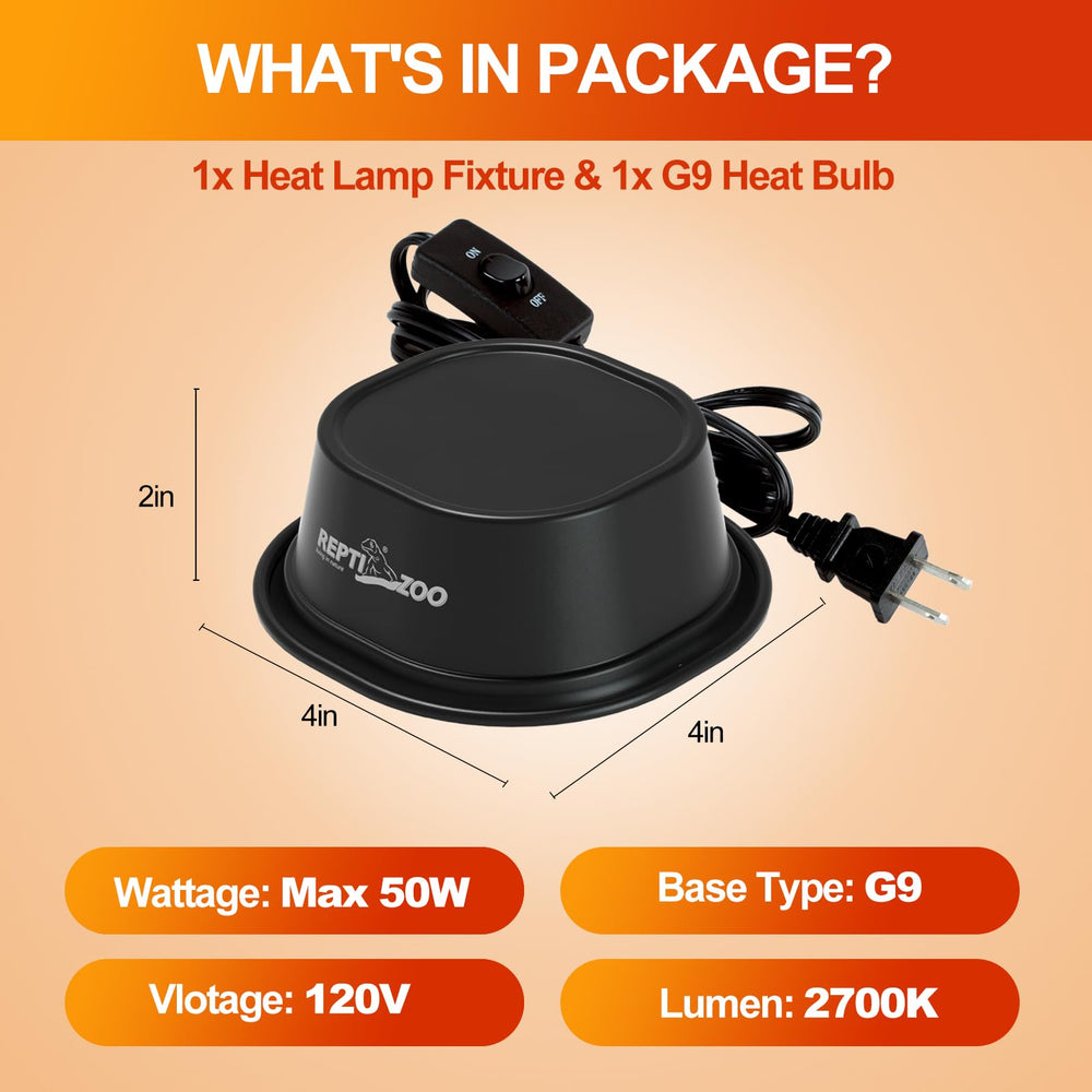 REPTI ZOO G9 50W UVA basking light highlights natural behaviors in terrarium habitats.