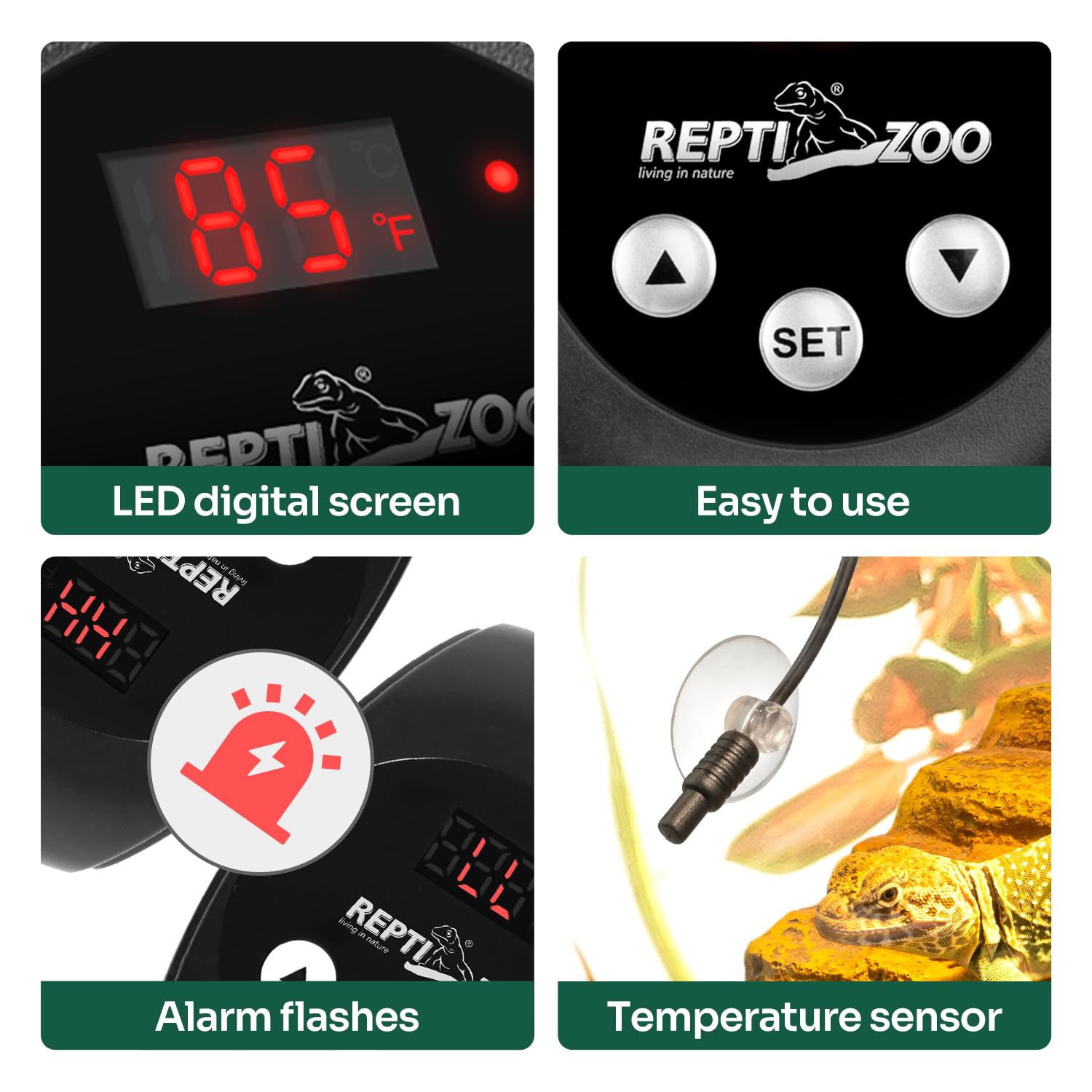 REPTI ZOO heat-dissipation holes promote reliable temperature management
