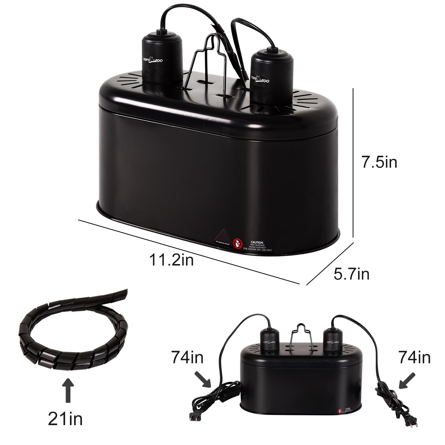 REPTI ZOO heat dissipation vents maintain efficient heat flow
