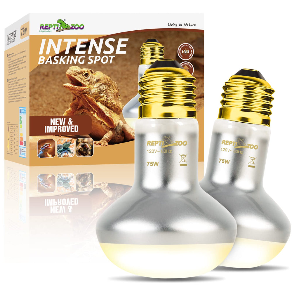 REPTI ZOO heat lamp 75W simulates sunrise for natural basking