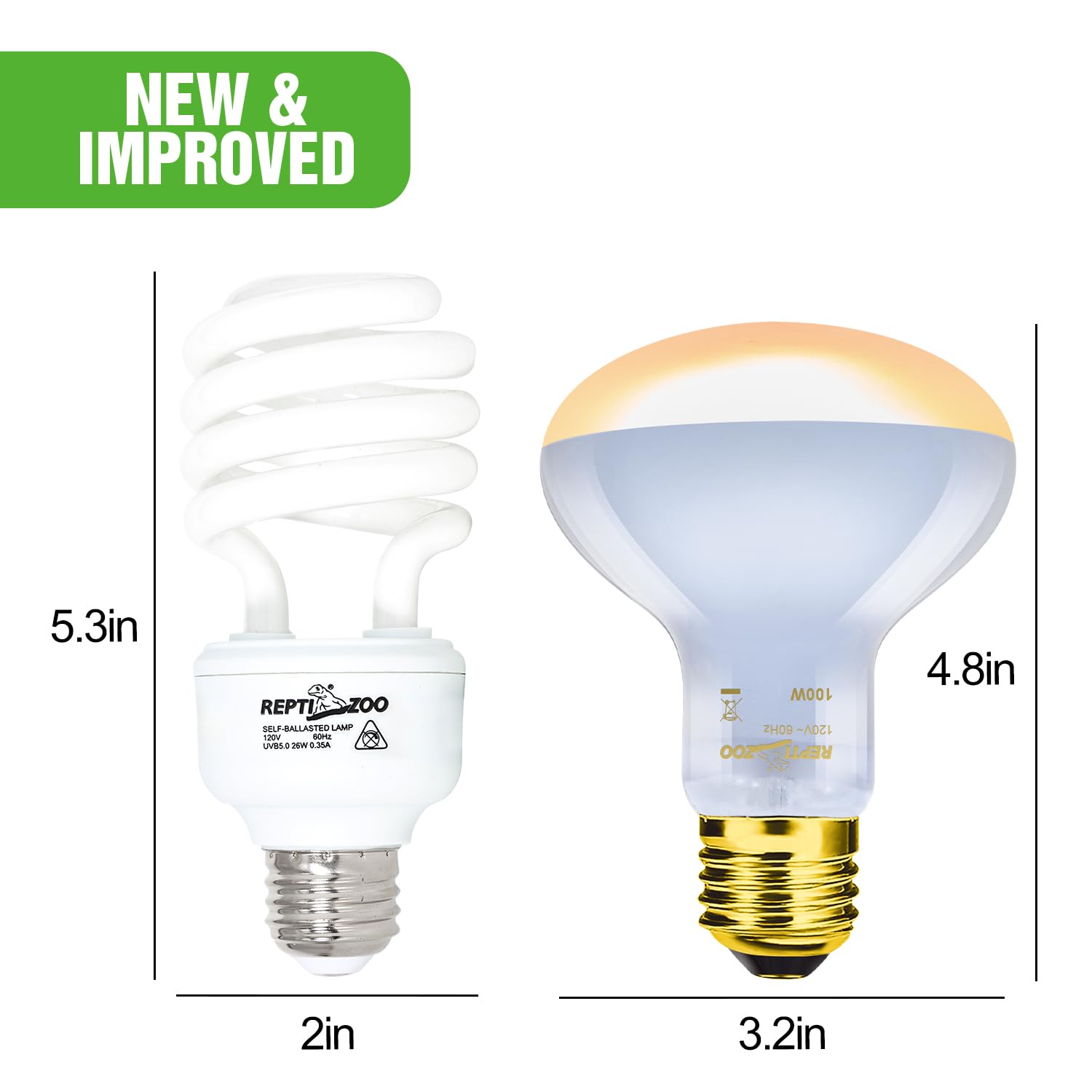 REPTI ZOO long-life lamp supports durable reptile heating