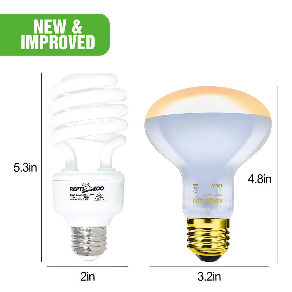 REPTI ZOO long-life lamp supports durable reptile heating