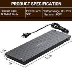 REPTI ZOO heat panel under-lid setup ensures steady heat coverage.