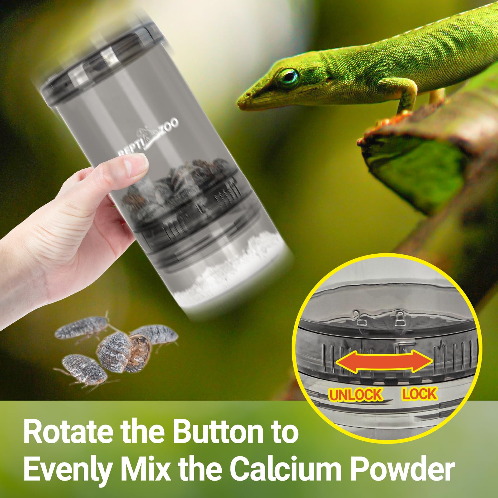 REPTI ZOO hiding tube demonstrates safe retreat area for crickets