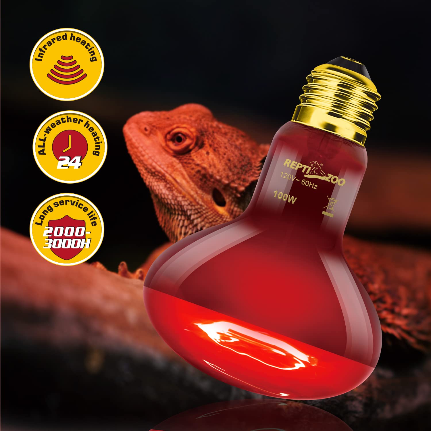 REPTI ZOO independent switches for simple separate lamp control.