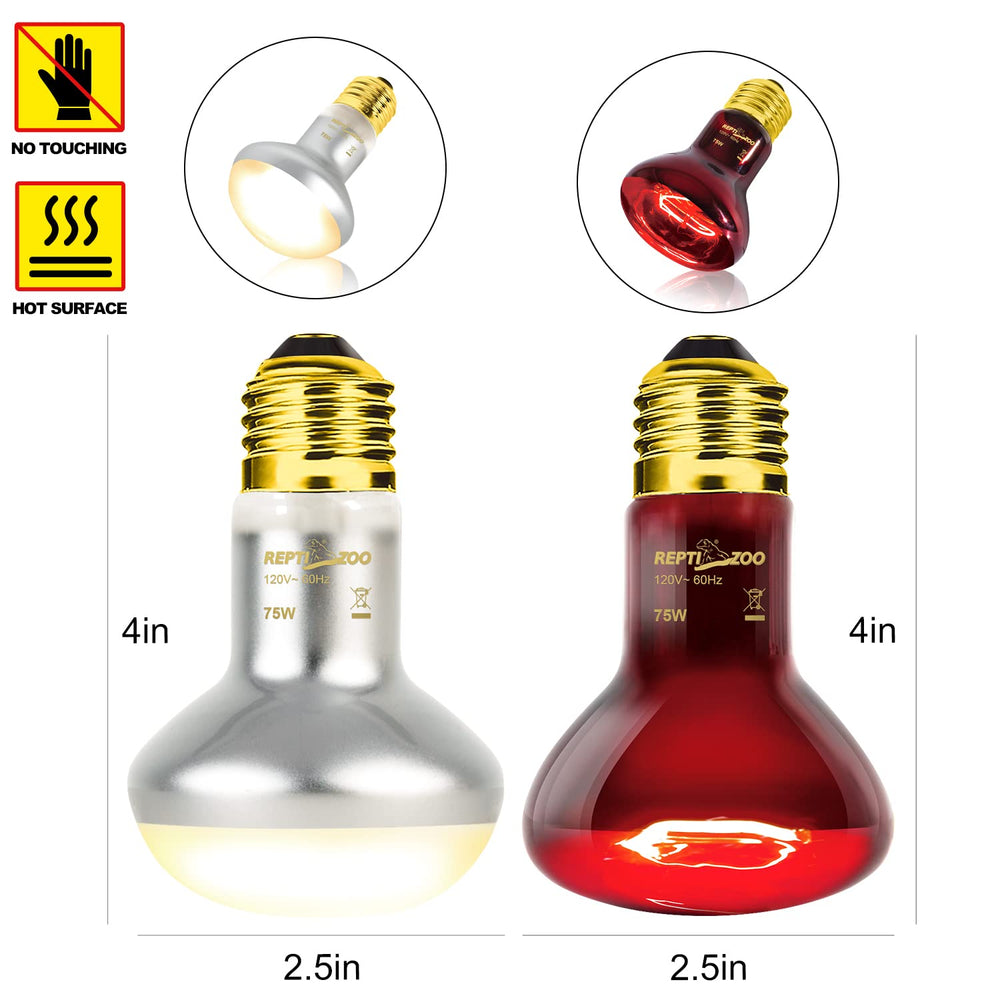 REPTI ZOO infrared heat emitter provides gentle night warmth for habitats.