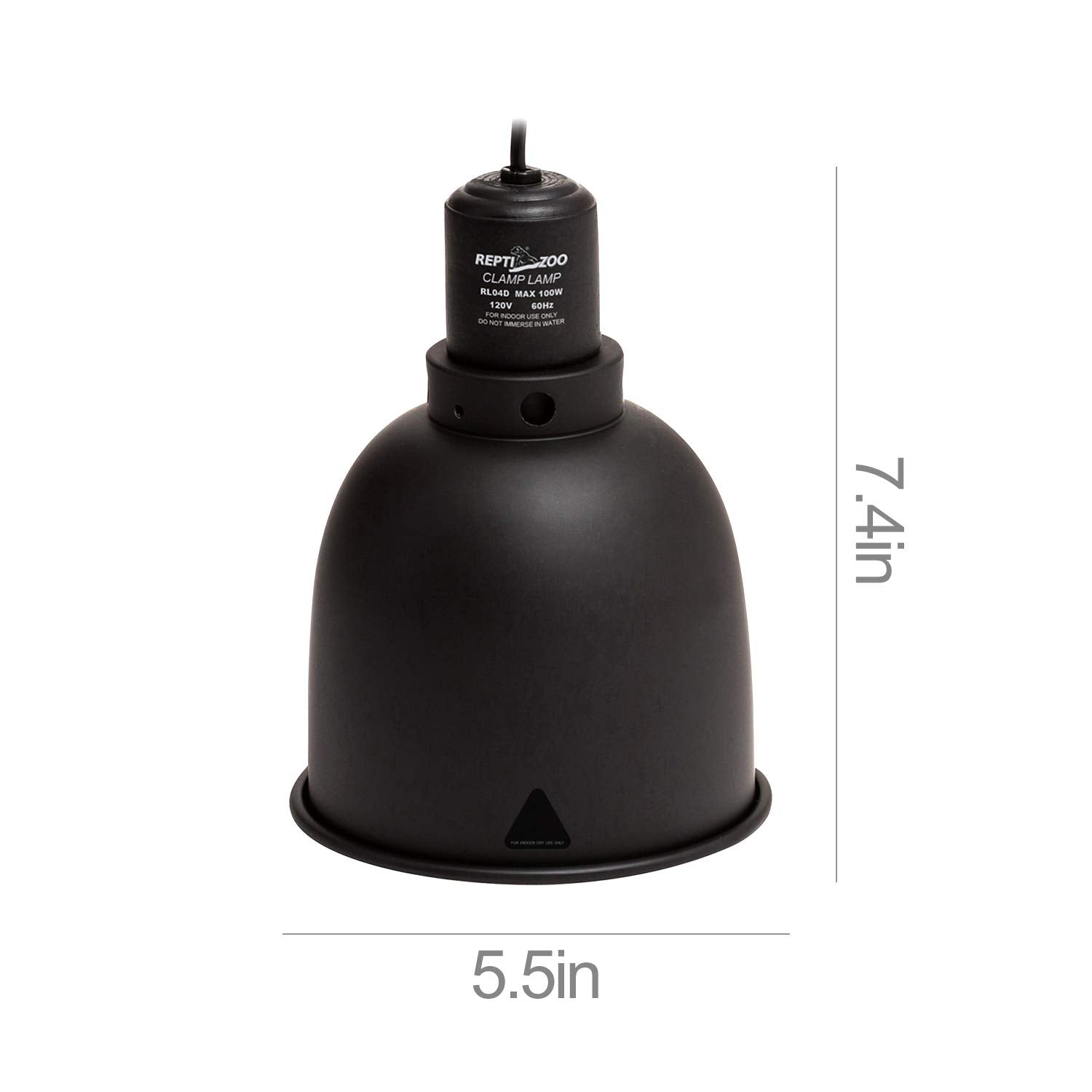 REPTI ZOO lamp cap 5-5 inch enables easy bulb upgrades in vivariums