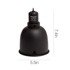 REPTI ZOO lamp cap 5-5 inch enables easy bulb upgrades in vivariums