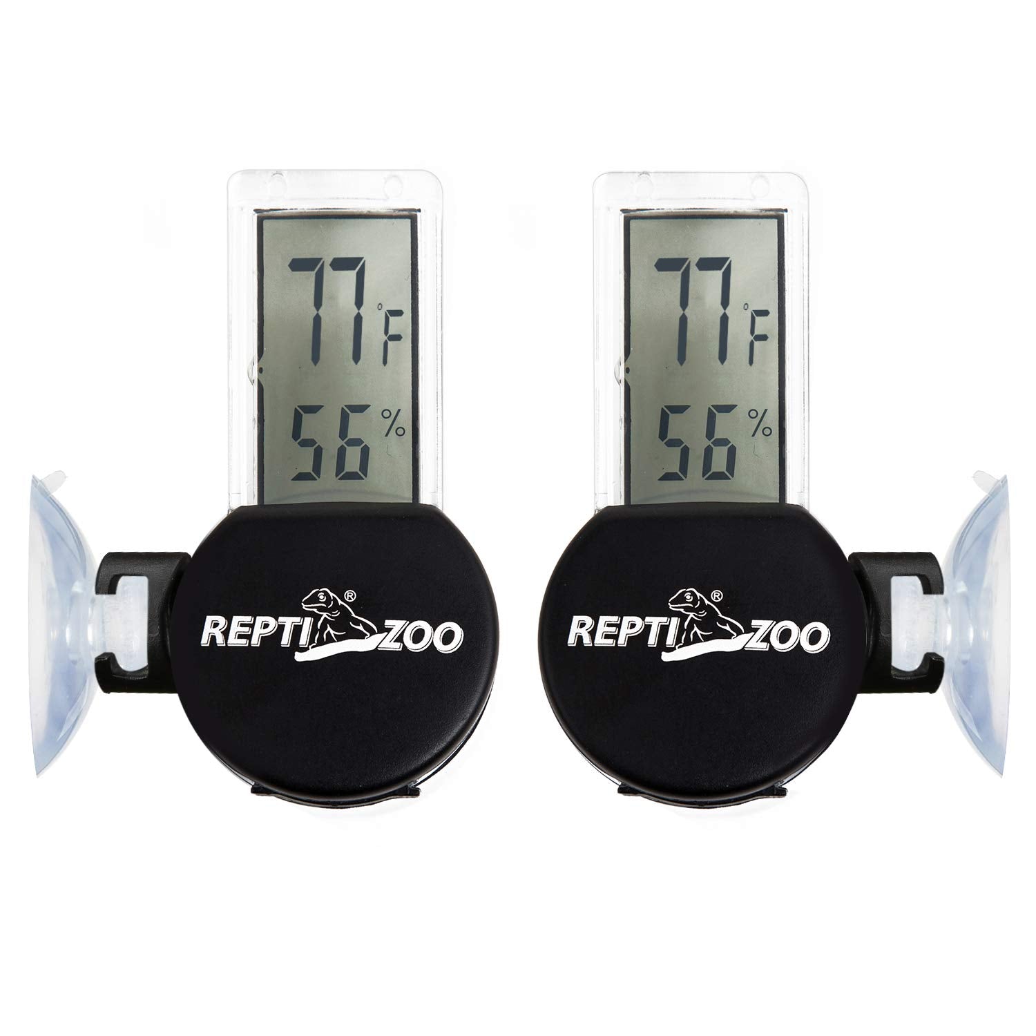 REPTI ZOO LED digital display shows temperature and humidity at a glance.