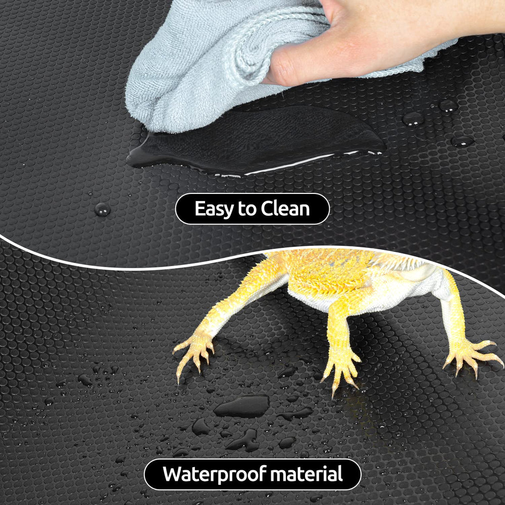 REPTI ZOO leopard gecko tank liner supports easy cleaning