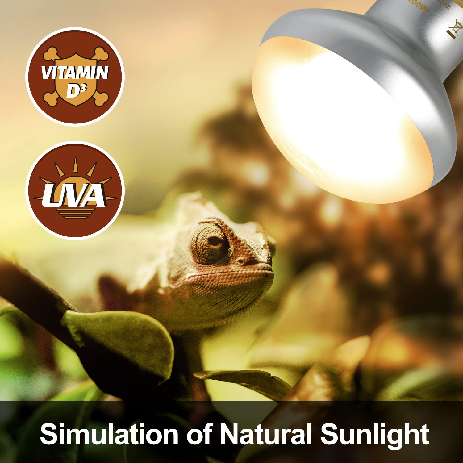 REPTI ZOO long-life bulbs last up to 2000-3000 hours for fewer replacements.