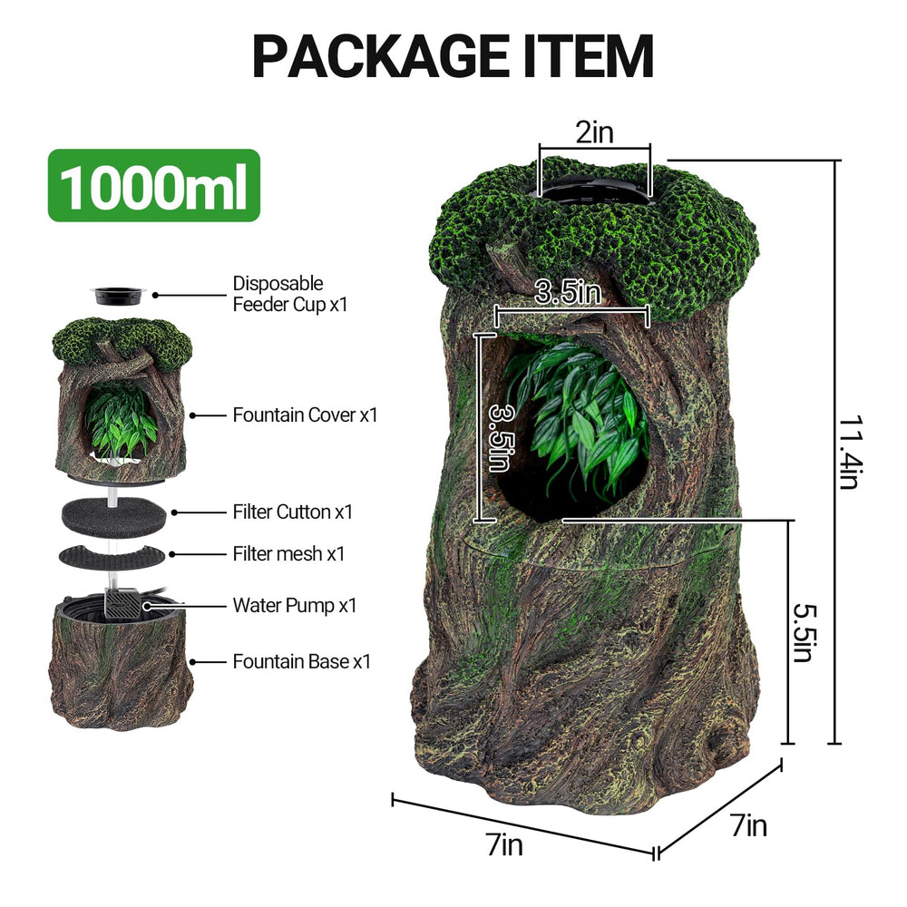 REPTI ZOO Natural decor enhances the habitat and aesthetics.