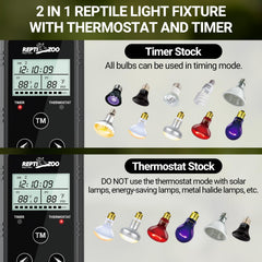 Four timer periods enable customizable day-night schedules for reptiles