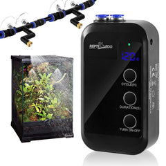 REPTI ZOO reptile humidifier mini misting system boosts terrarium humidity naturally.