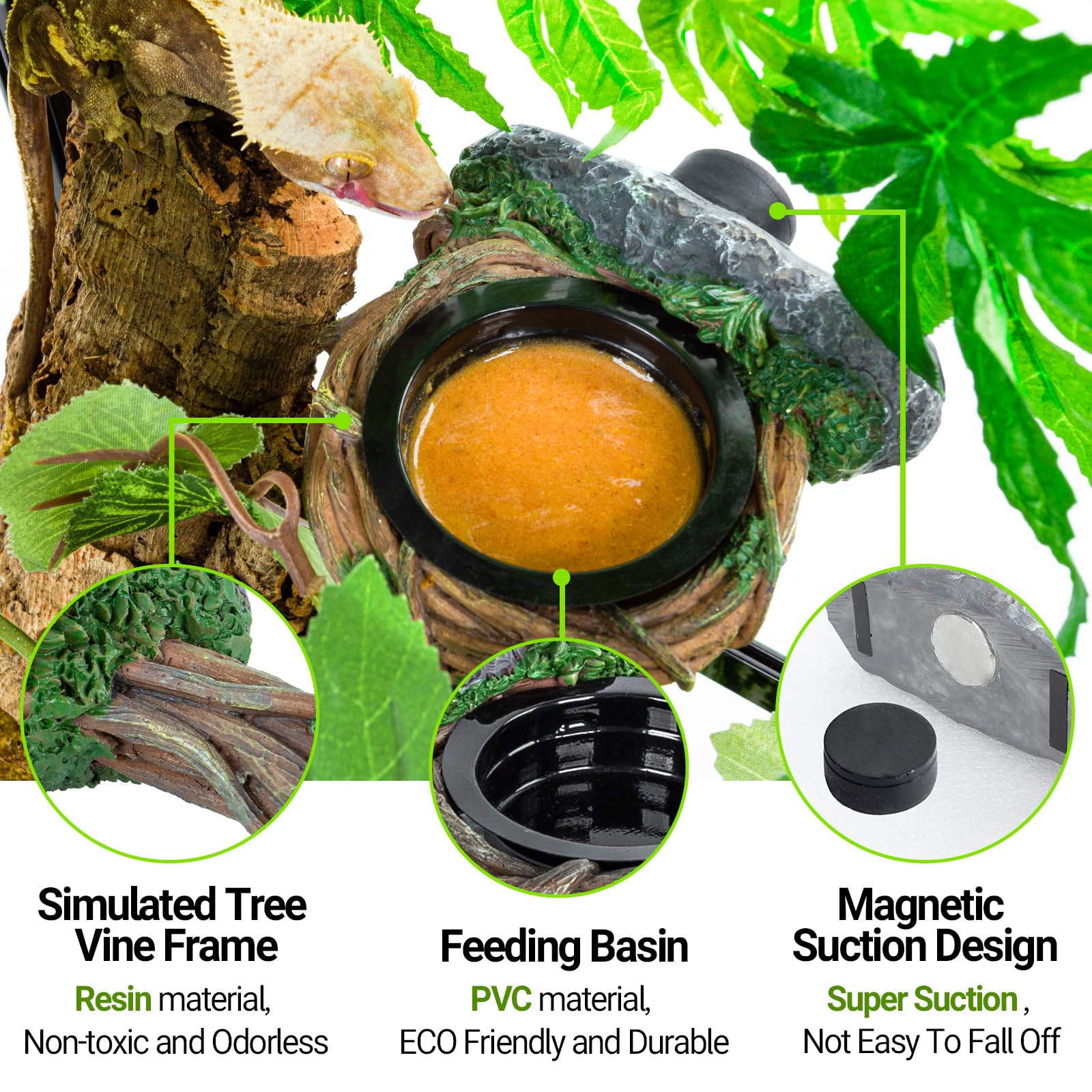 REPTI ZOO reptile water bowl part of the feeding setup