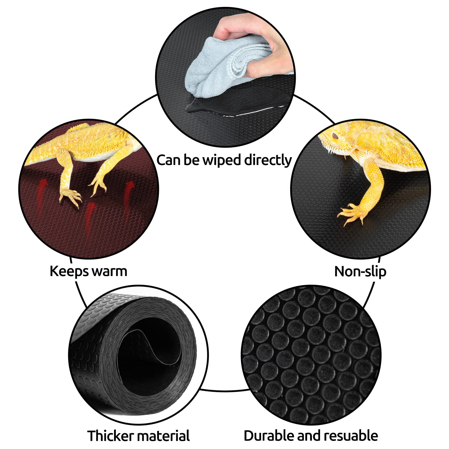 REPTI ZOO reusable reptile mat offers long-lasting value