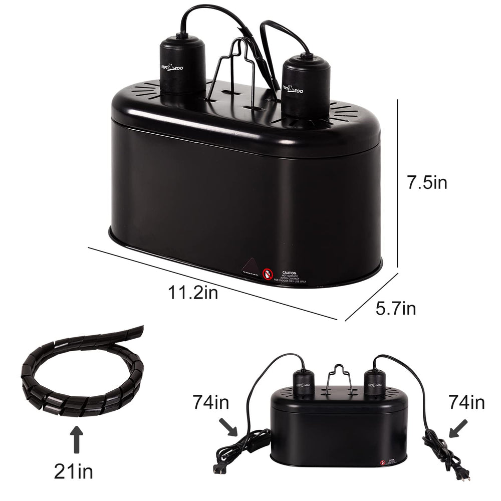 REPTI ZOO separate-switch lamps enable independent lighting settings