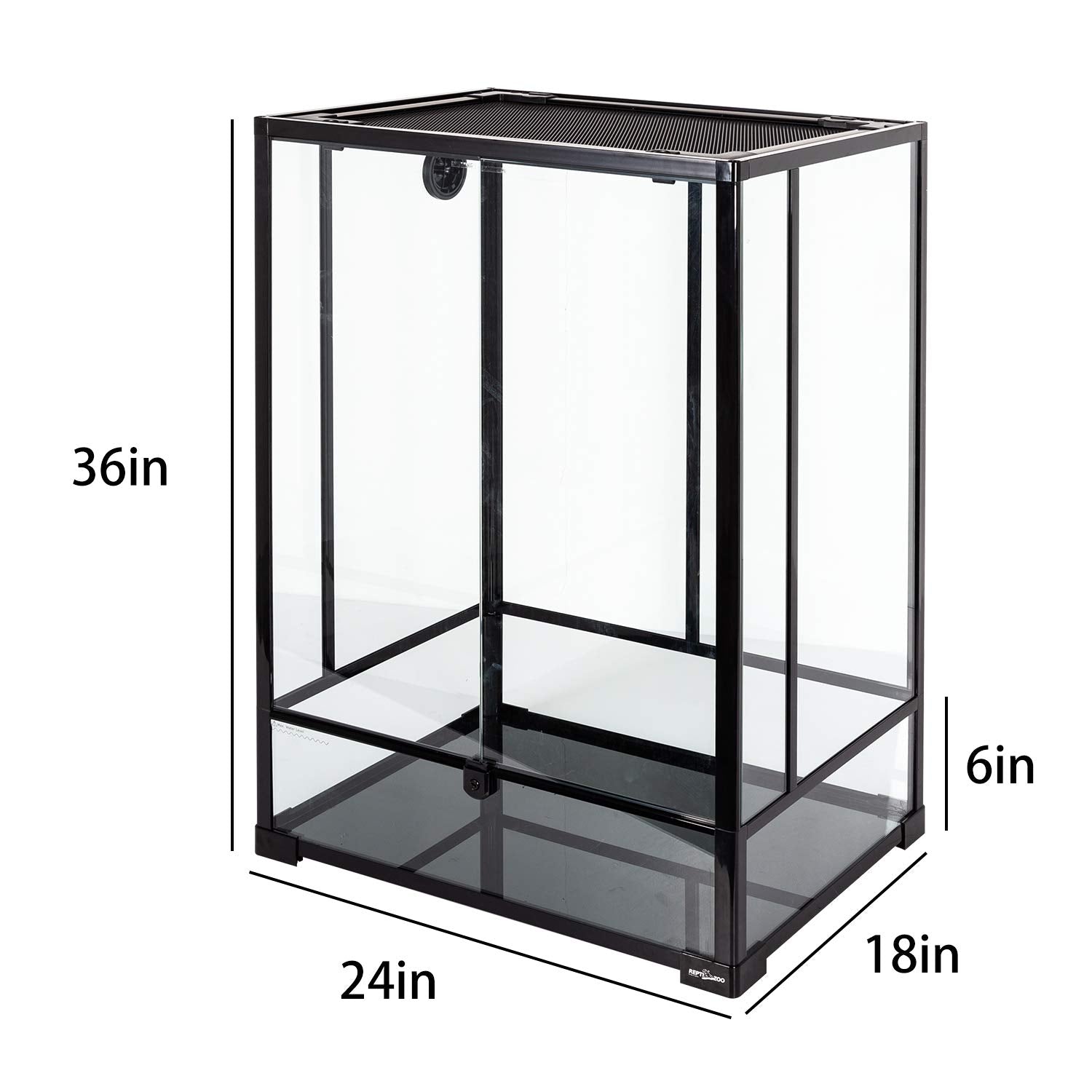 REPTI ZOO 24x18x36 side mesh switch enables adaptable airflow.