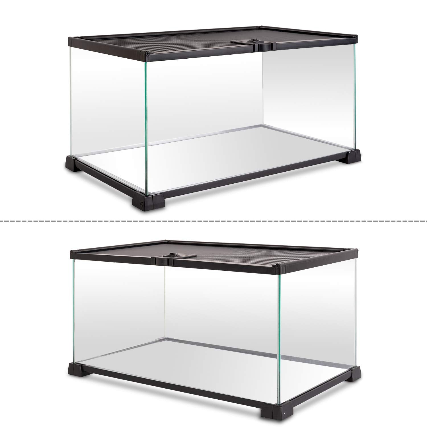 REPTI ZOO sliding-screen-top close-up for easy access.